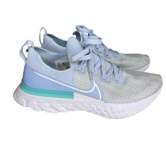 Nike React Infinity Run Flyknit Hydrogen Blue Womens 10 Nike React Infinity Run - Picture 2 of 10